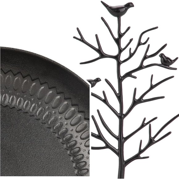 Girls Black Metal Retro Jewelry Tree for Necklaces Earrings and Ring - Picture 6 of 7